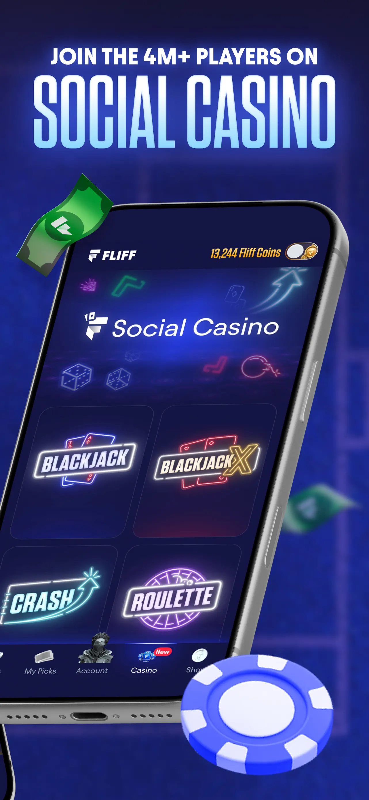 Fliff Social Casino game selection