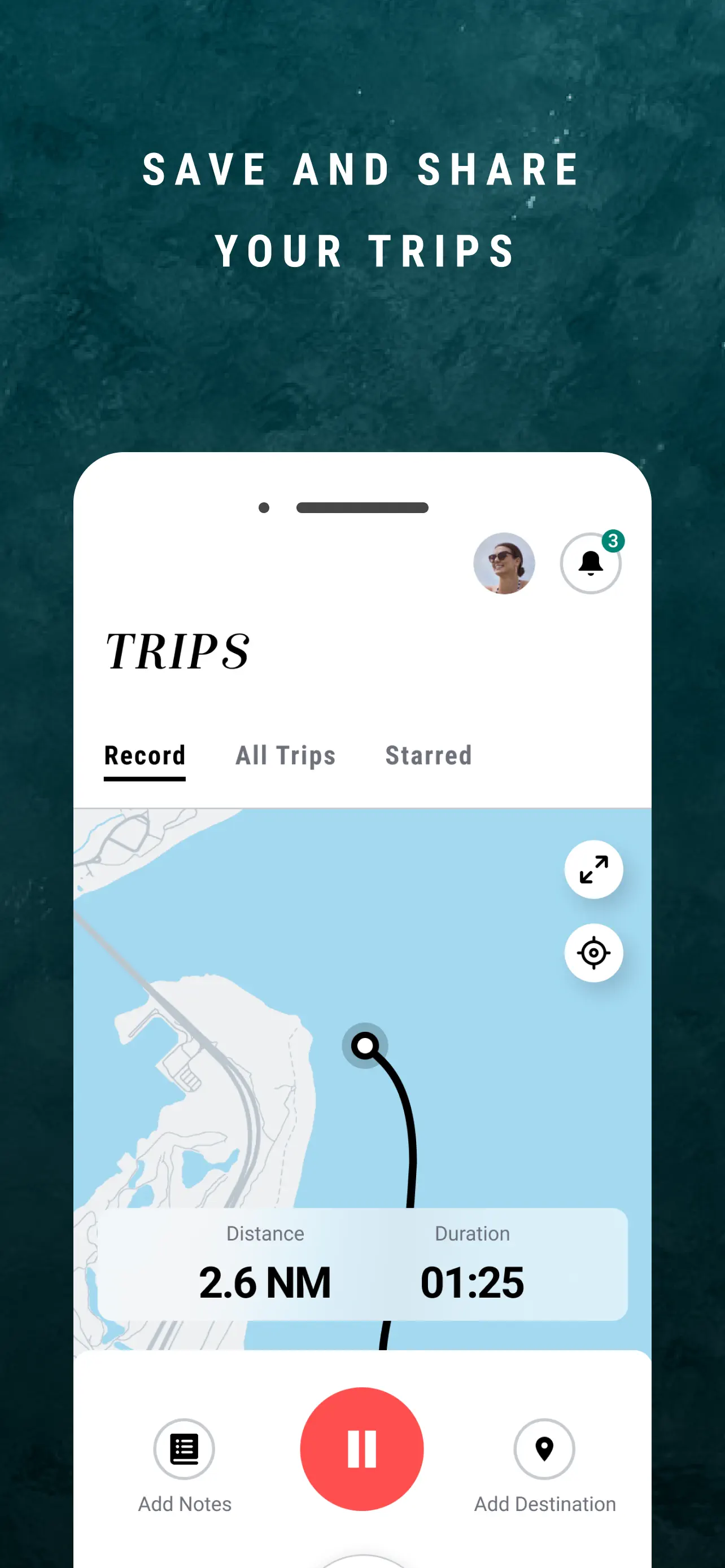 Sea Ray Plus live trip tracking