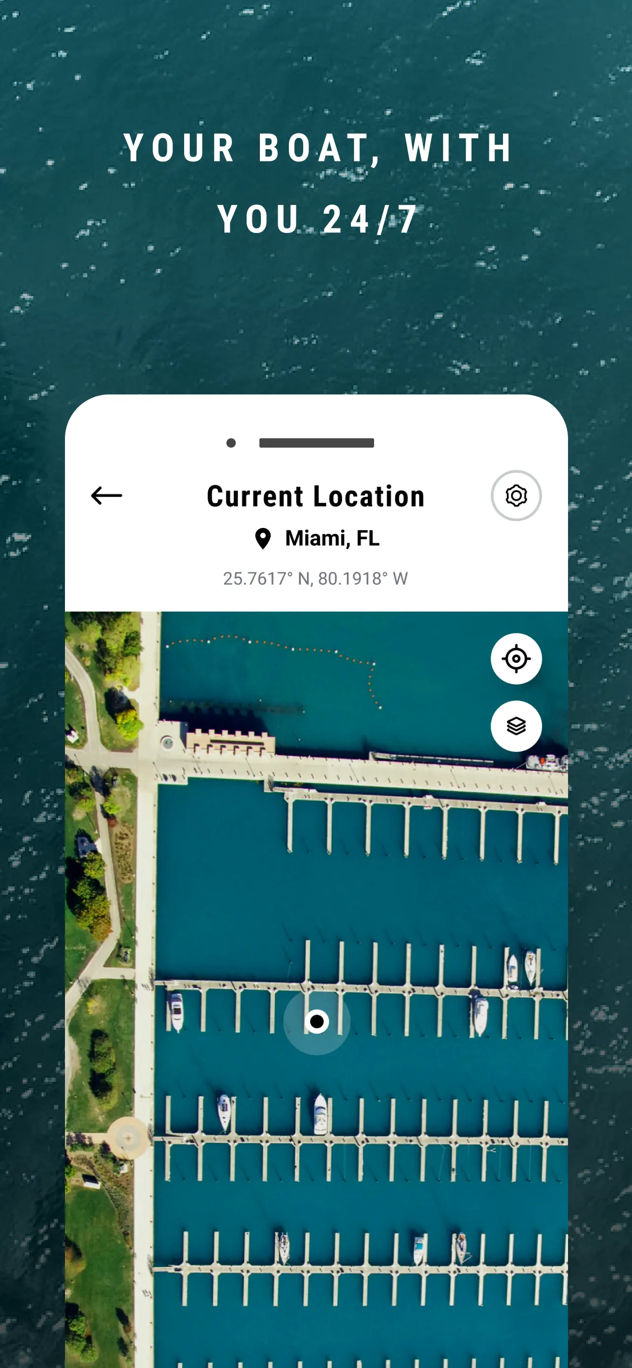 Sea Ray Plus boat location map